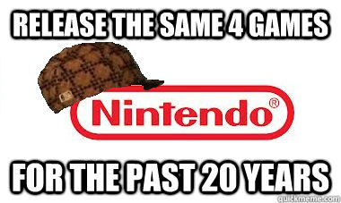 Release the same 4 games For the past 20 years - Release the same 4 games For the past 20 years  Scumbag Nintendo