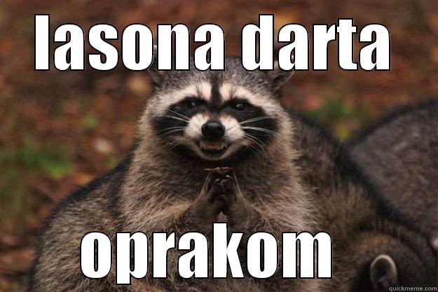 LASONA DARTA OPRAKOM  Evil Plotting Raccoon