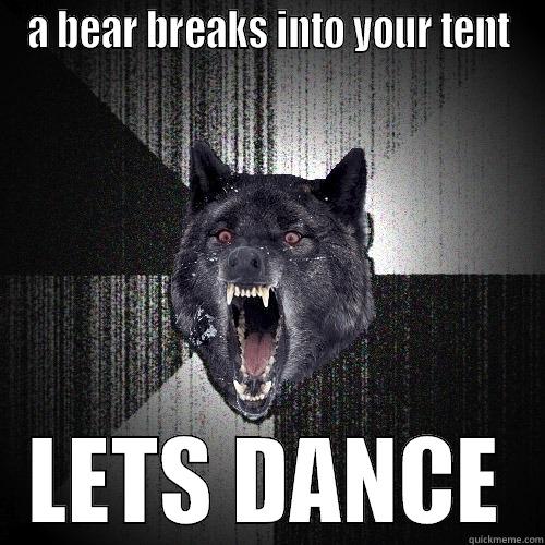 A BEAR BREAKS INTO YOUR TENT LETS DANCE Insanity Wolf