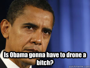  Is Obama gonna have to drone a bitch?  
