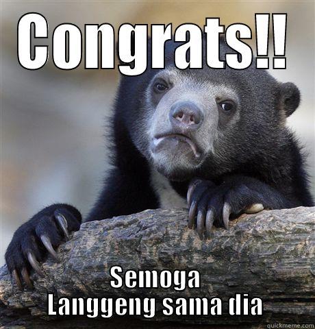 CONGRATS!! SEMOGA LANGGENG SAMA DIA Confession Bear