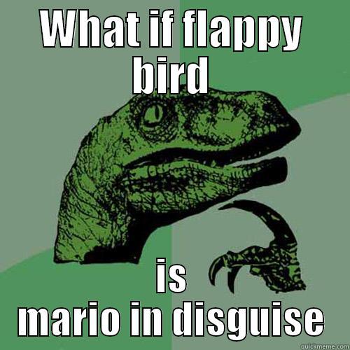 WHAT IF FLAPPY BIRD IS MARIO IN DISGUISE Philosoraptor