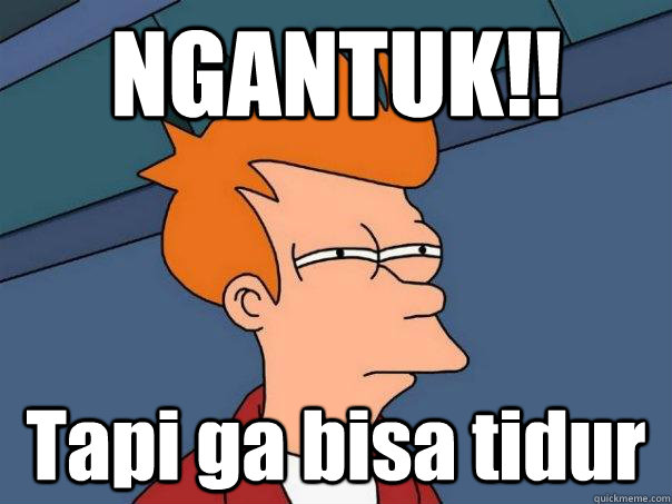 NGANTUK!! Tapi ga bisa tidur  Futurama Fry