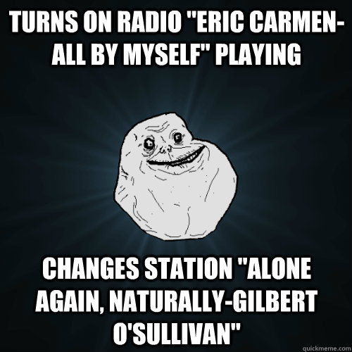 Turns on radio 