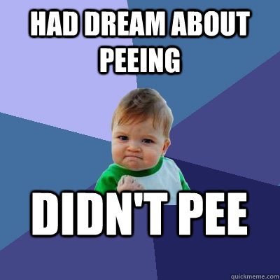 had dream about peeing Didn't pee - had dream about peeing Didn't pee  Success Kid