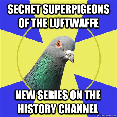 Secret superpigeons of the Luftwaffe New series on the History Channel  Religion Pigeon