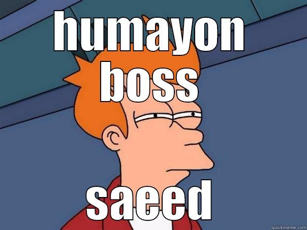 i am not fool - HUMAYON BOSS SAEED Futurama Fry