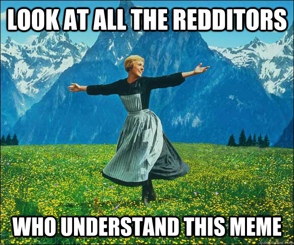 look at all the Redditors   who understand this meme - look at all the Redditors   who understand this meme  Sound of Music