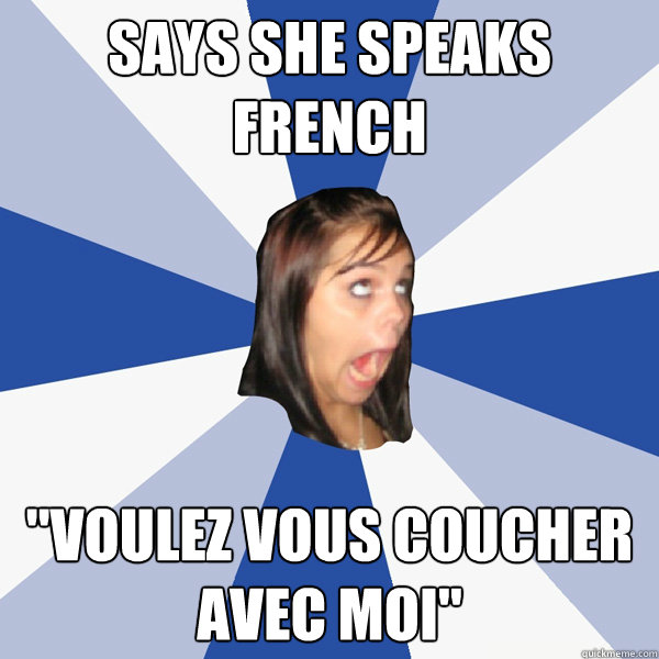 Says she speaks french 