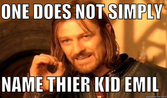 ONE DOES NOT SIMPLY   NAME THIER KID EMIL  Boromir