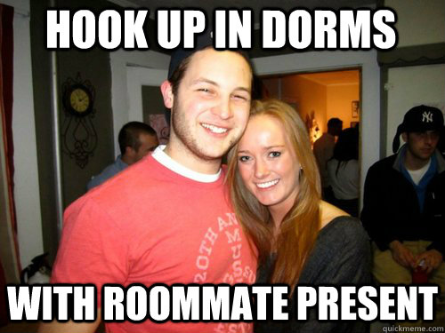 Hook up in dorms With roommate present - Hook up in dorms With roommate present  Freshman Couple