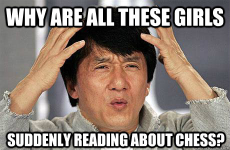 Why are all these girls suddenly reading about chess?  EPIC JACKIE CHAN