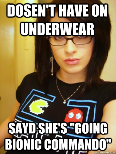 dosen't have on underwear sayd she's 