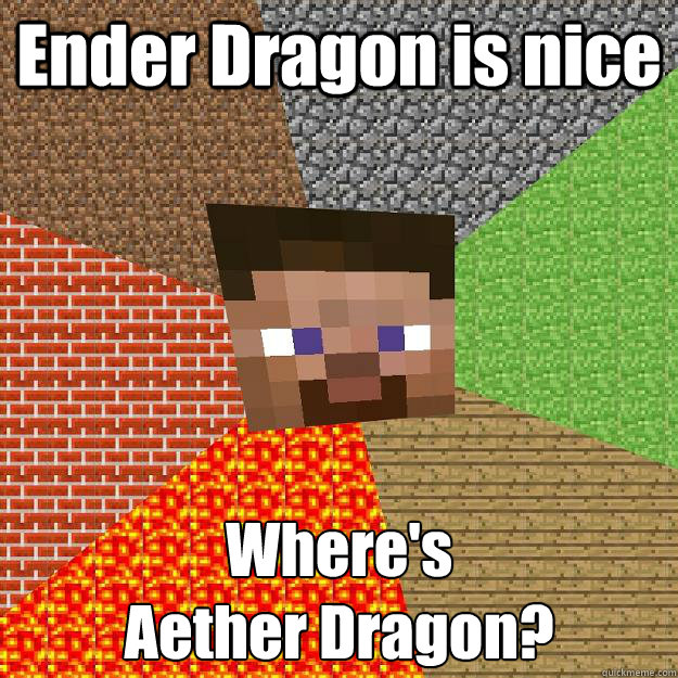 Ender Dragon is nice Where's 
Aether Dragon?  Minecraft