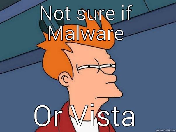 Geek Squad - NOT SURE IF MALWARE OR VISTA Futurama Fry