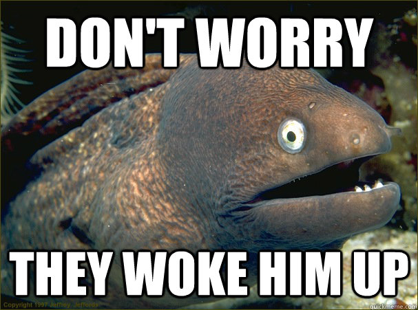 Don't Worry They Woke Him Up  Bad Joke Eel