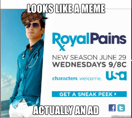 looks like a meme actually an ad  