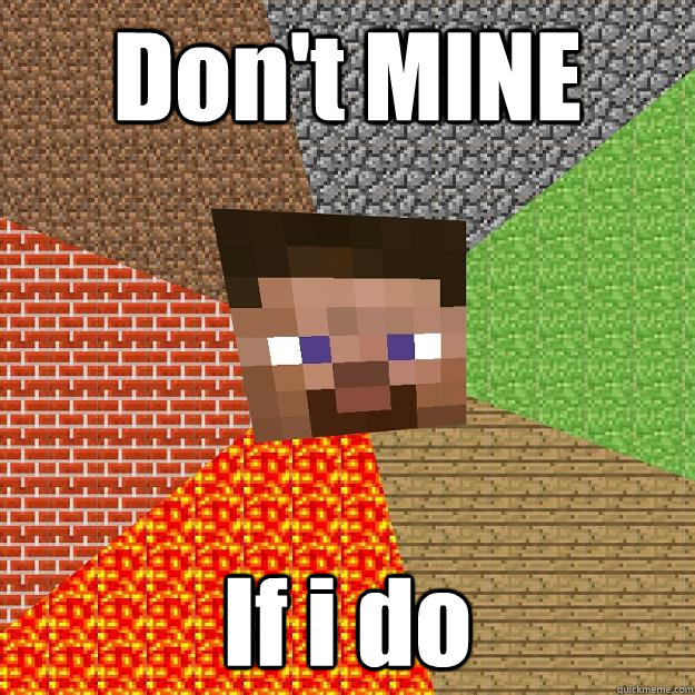 Don't MINE If i do  Minecraft