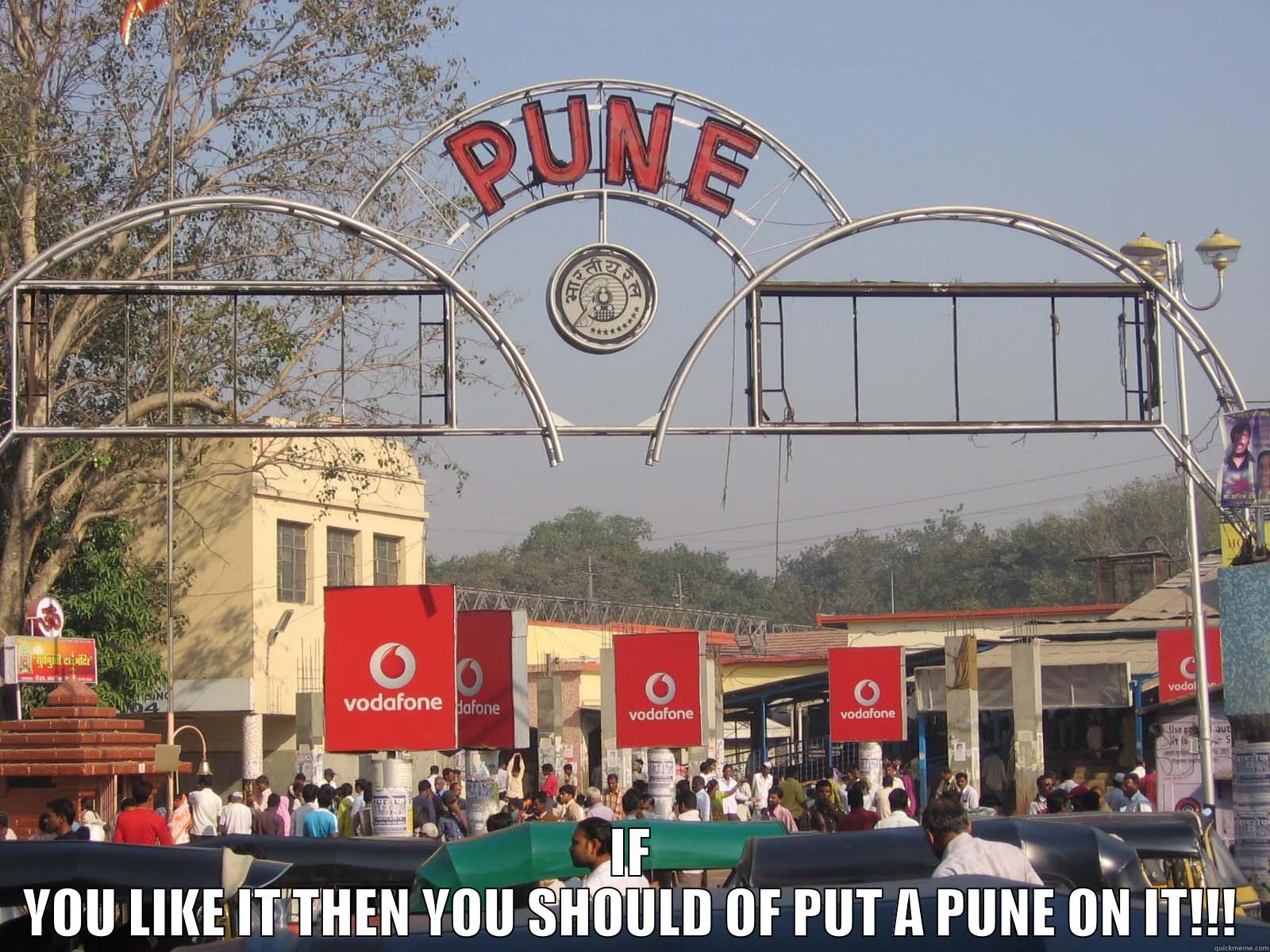  IF YOU LIKE IT THEN YOU SHOULD OF PUT A PUNE ON IT!!! Misc