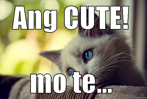 Cute mo te - ANG CUTE! MO TE... First World Problems Cat