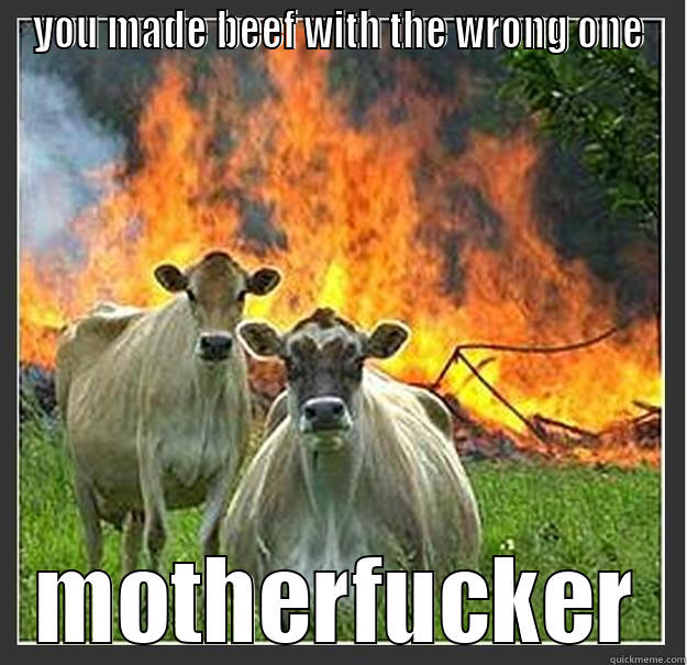 YOU MADE BEEF WITH THE WRONG ONE MOTHERFUCKER Evil cows