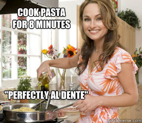 Cook pasta 
for 8 minutes 