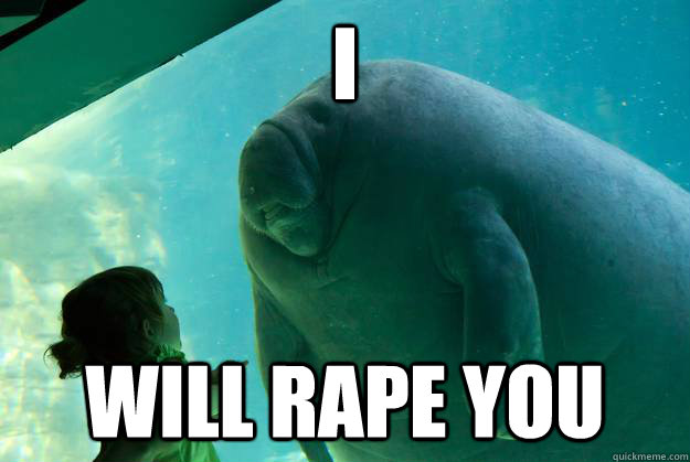 I will rape you - I will rape you  Overlord Manatee