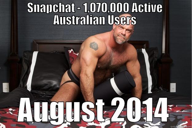 SNAPCHAT - 1,070,000 ACTIVE AUSTRALIAN USERS AUGUST 2014 Gorilla Man