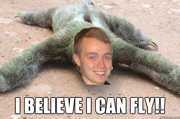  I believe I can fly!! -  I believe I can fly!!  RIley Sloth