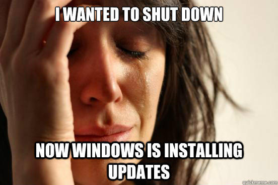 I wanted to shut down now windows is installing updates  