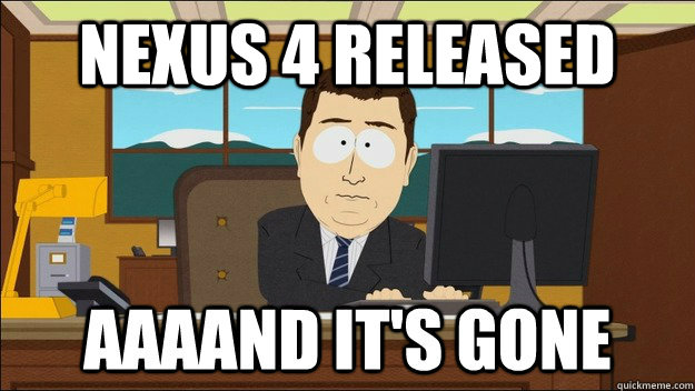 Nexus 4 released  - Nexus 4 released   Misc