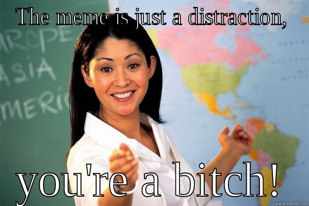 THE MEME IS JUST A DISTRACTION, YOU'RE A BITCH! Unhelpful High School Teacher