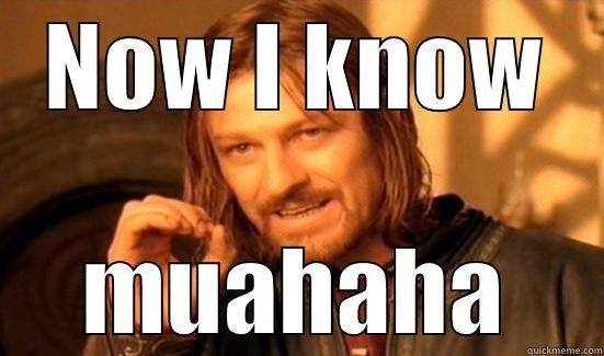 NOW I KNOW MUAHAHA Boromir