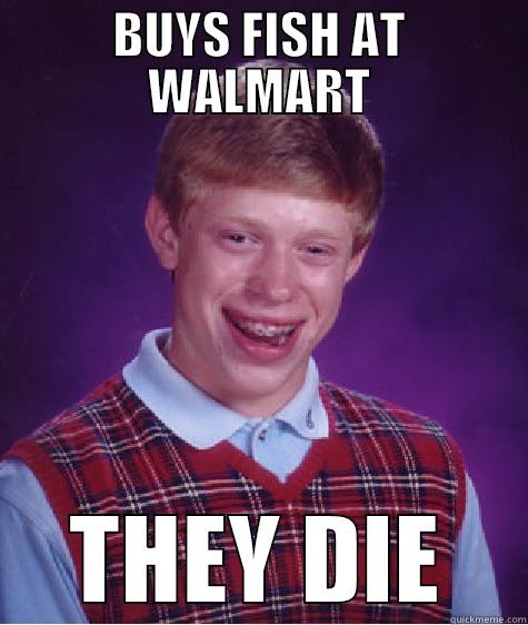 BUYS FISH AT WALMART THEY DIE Bad Luck Brian