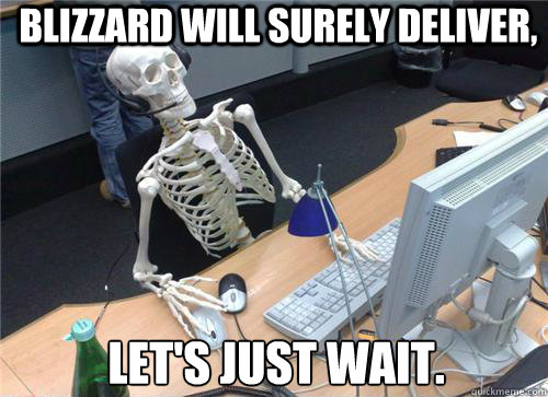 Blizzard will surely deliver, let's just wait. - Blizzard will surely deliver, let's just wait.  Patient Gammer