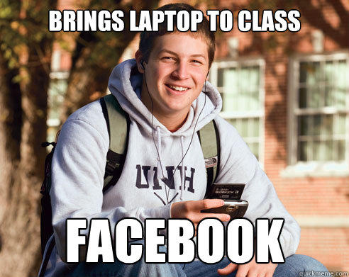 Brings Laptop to class facebook - Brings Laptop to class facebook  College Freshman