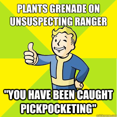 Plants grenade on unsuspecting Ranger 