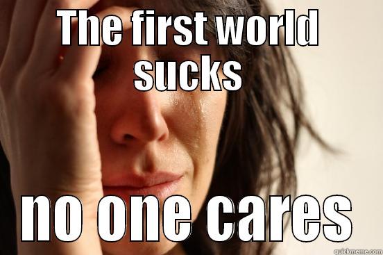 THE FIRST WORLD SUCKS NO ONE CARES First World Problems