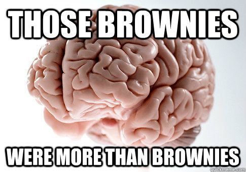 those brownies were more than brownies  Scumbag Brain