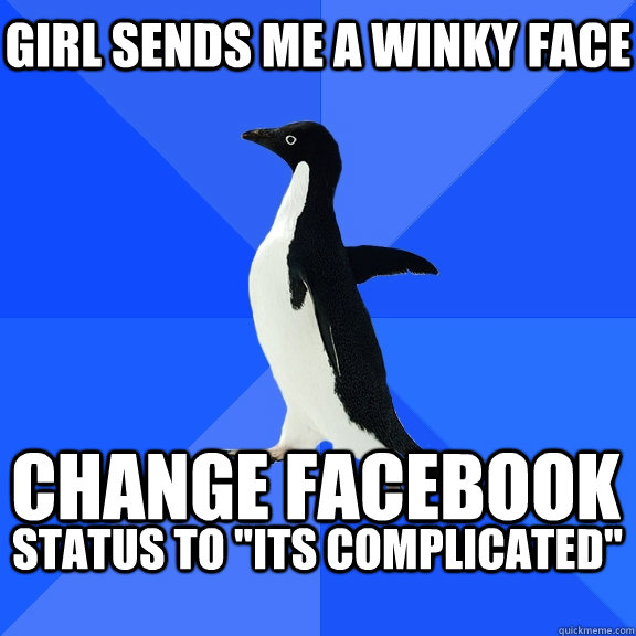 Girl sends me a Winky face change facebook status to 