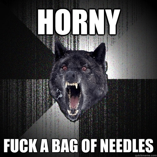 HORNY FUCK A BAG OF NEEDLES  Insanity Wolf