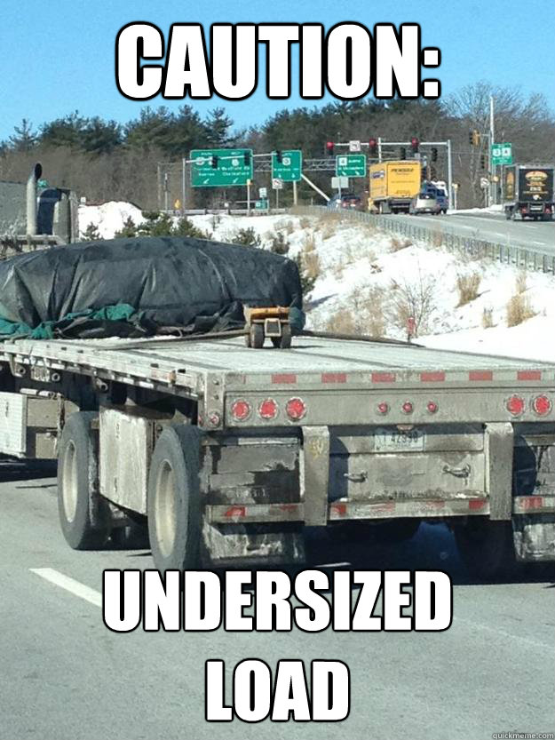 CAUTION: UNDERSIZED
LOAD - CAUTION: UNDERSIZED
LOAD  Undersized Load