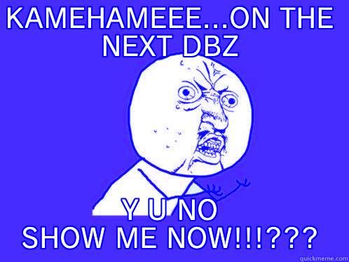 KAMEHAMEEE...ON THE NEXT DBZ Y U NO SHOW ME NOW!!!??? Y U No