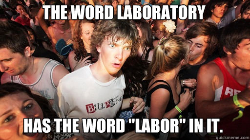 The word Laboratory  has the word 