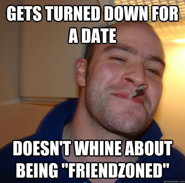 Gets turned down for a date doesn't whine about being 