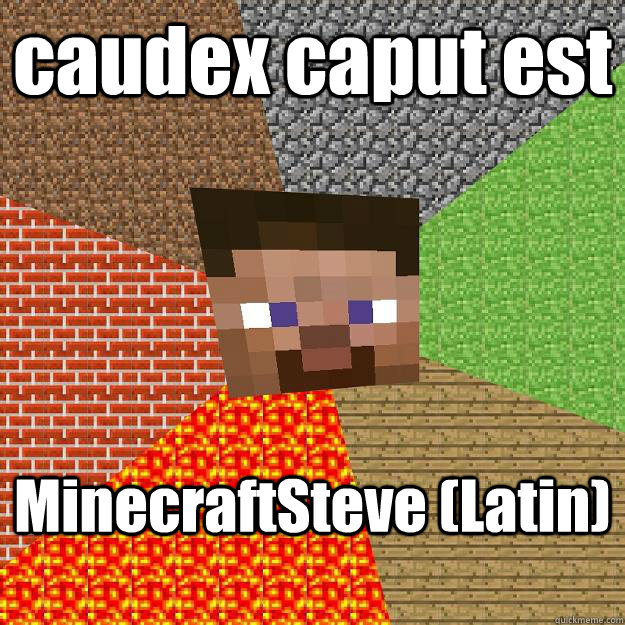 caudex caput est MinecraftSteve (Latin)  Minecraft