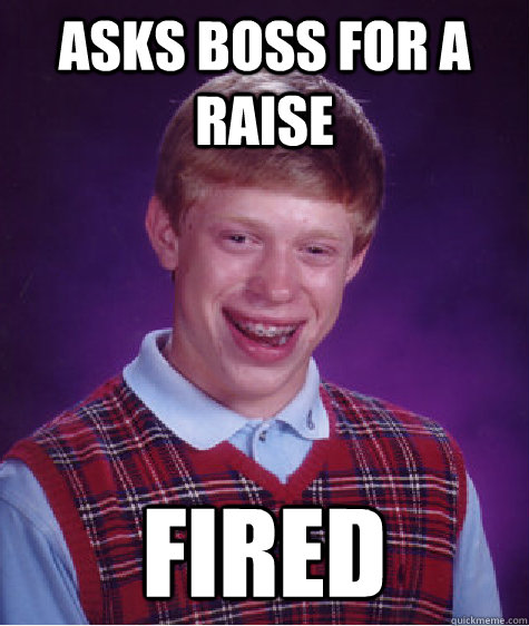 Asks boss for a raise fired - Asks boss for a raise fired  Misc