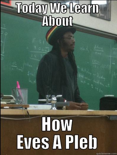 TODAY WE LEARN ABOUT HOW EVES A PLEB Rasta Science Teacher