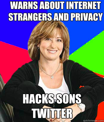 WARNS ABOUT INTERNET STRANGERS AND PRIVACY HACKS SONS TWITTER  Sheltering Suburban Mom