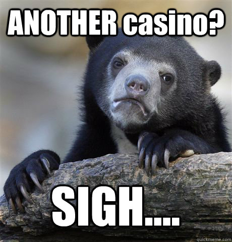 ANOTHER casino? SIGH....  Confession Bear